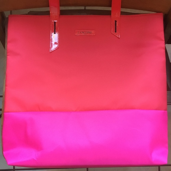 2/$15 ☀️ New Lancôme Pink and Red Flamingo Tote - Picture 1 of 7